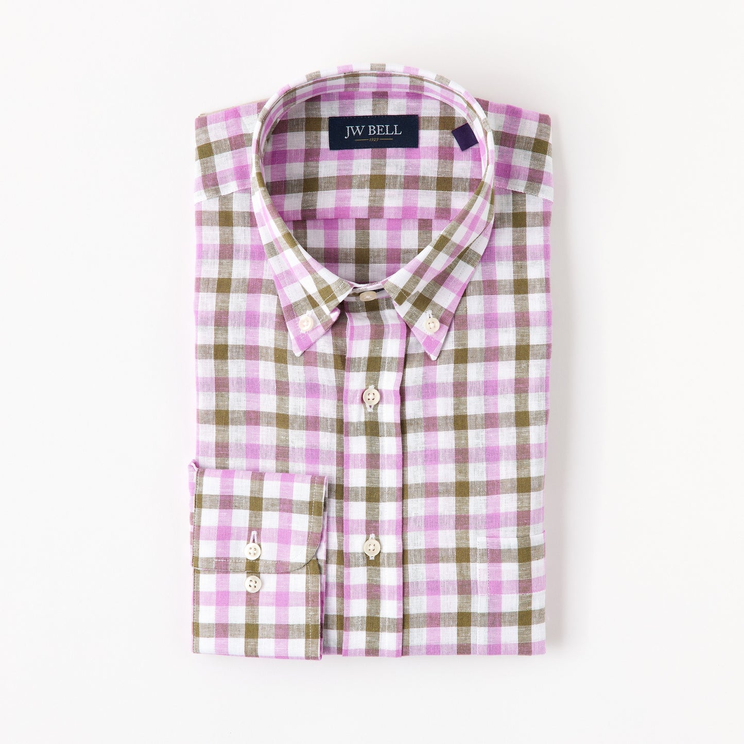 1929 Luxe Linen & Cotton Long-Sleeve Button Down Collar Sport Shirt