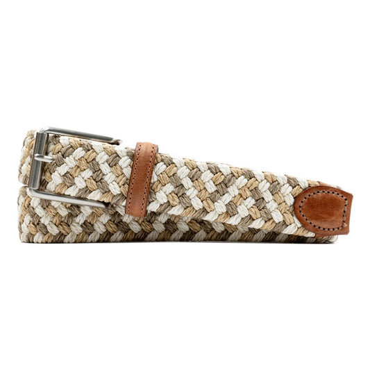 Como Braided Italian Linen and Elastic Belt by Martin Dingman