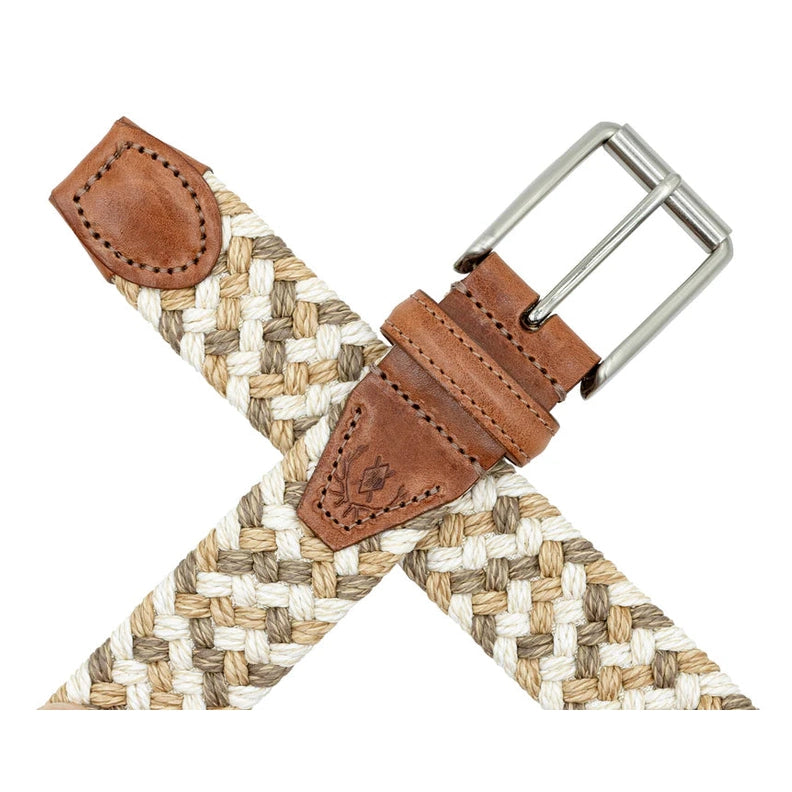 Como Braided Italian Linen and Elastic Belt by Martin Dingman