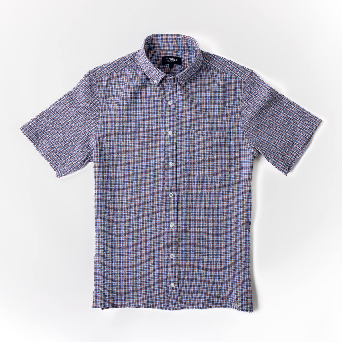 Comfort Seersucker Short-Sleeve Sport Shirt