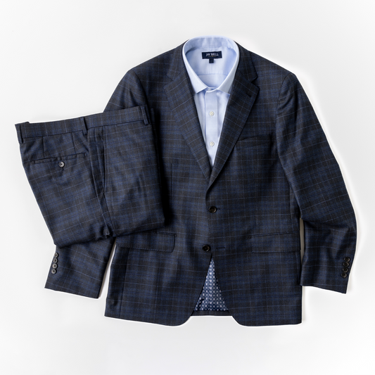 Wool Motion Suit - Charcoal Plaid