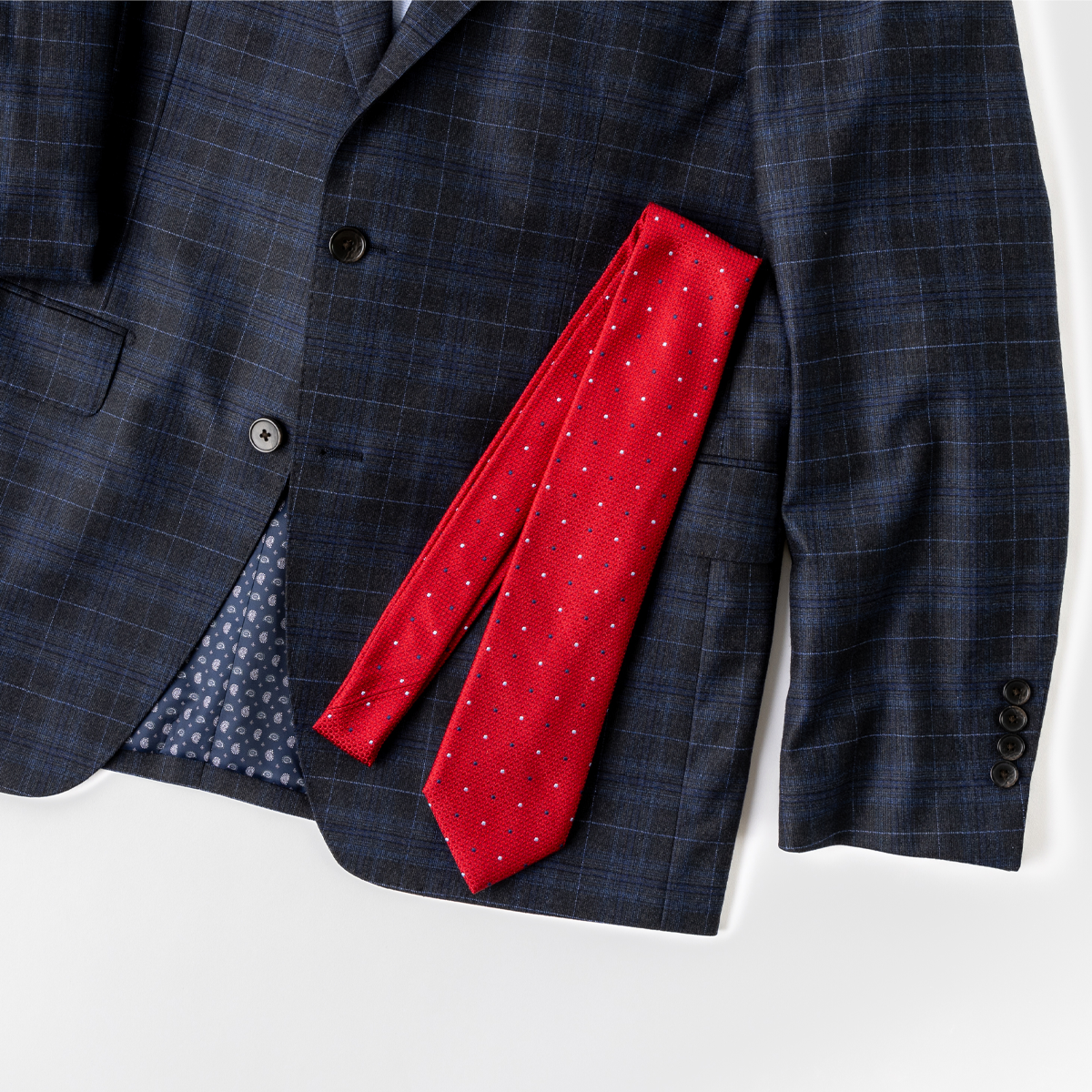 Wool Motion Suit - Charcoal Plaid