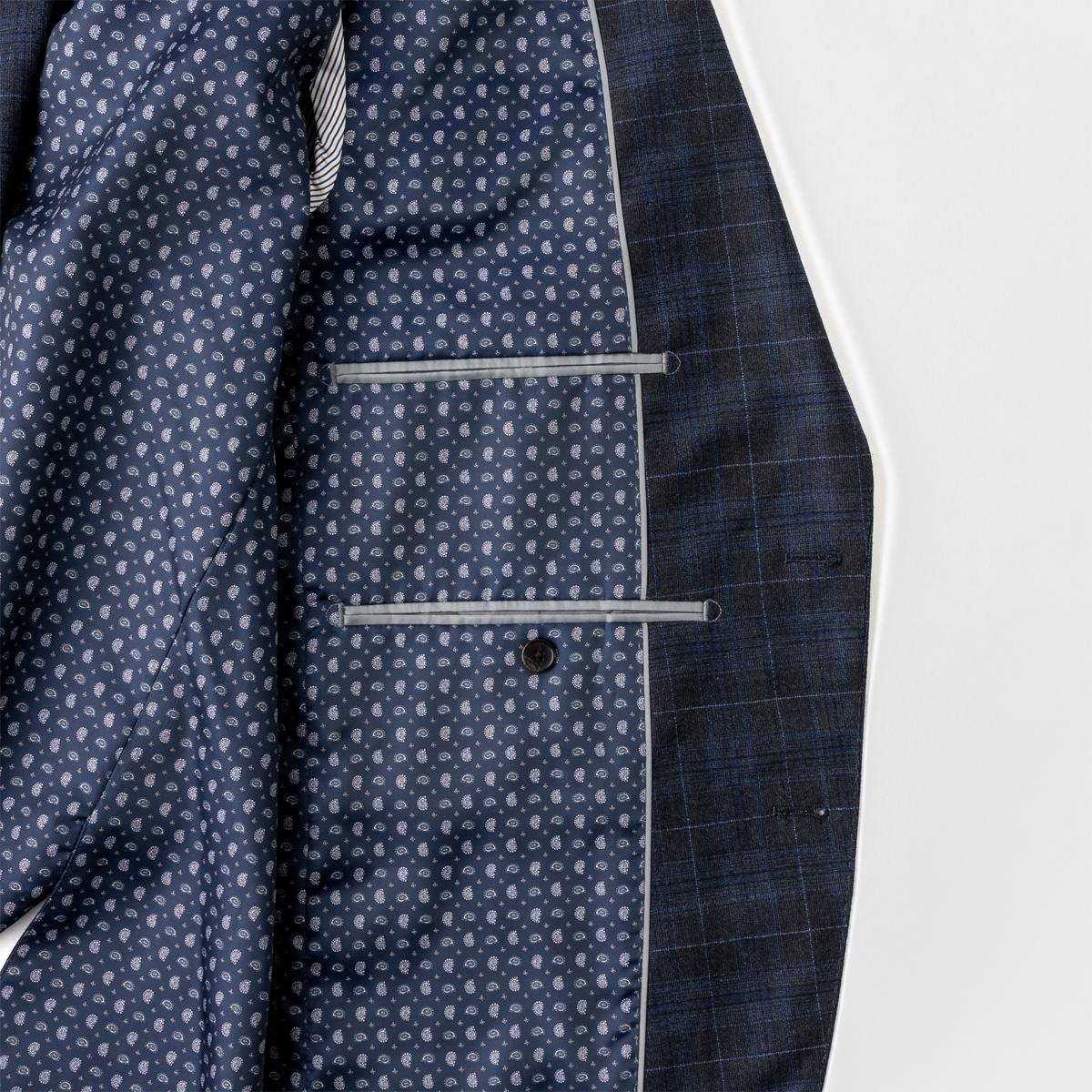 Wool Motion Suit - Charcoal Plaid