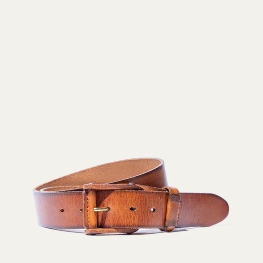 Leather Buckle Belt by Will Leather
