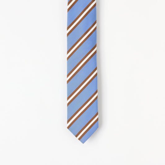 1929 British Luxe Classic Stripe Silk and Cotton Tie