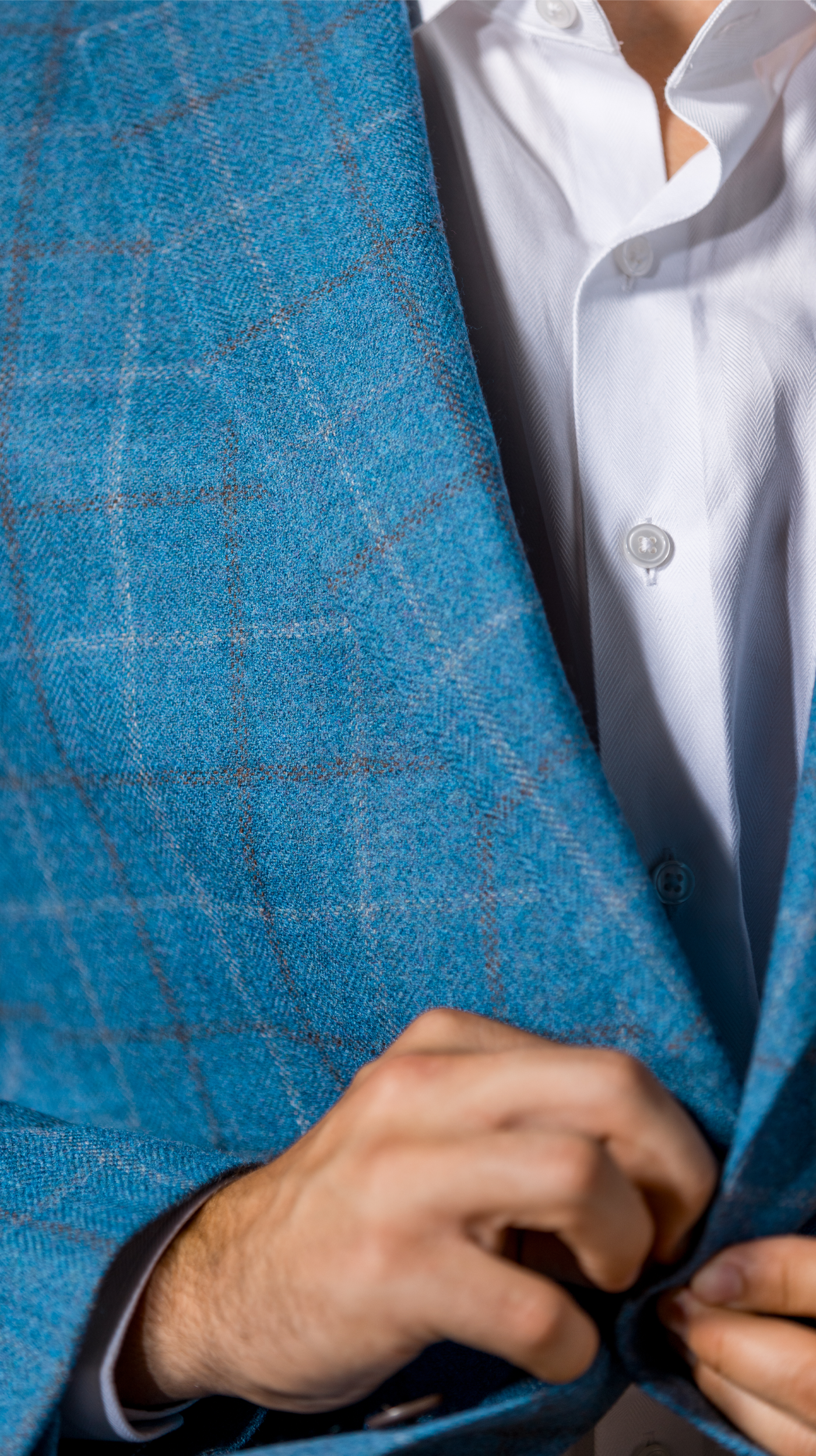 Light Blue Windowpane Sport Coat