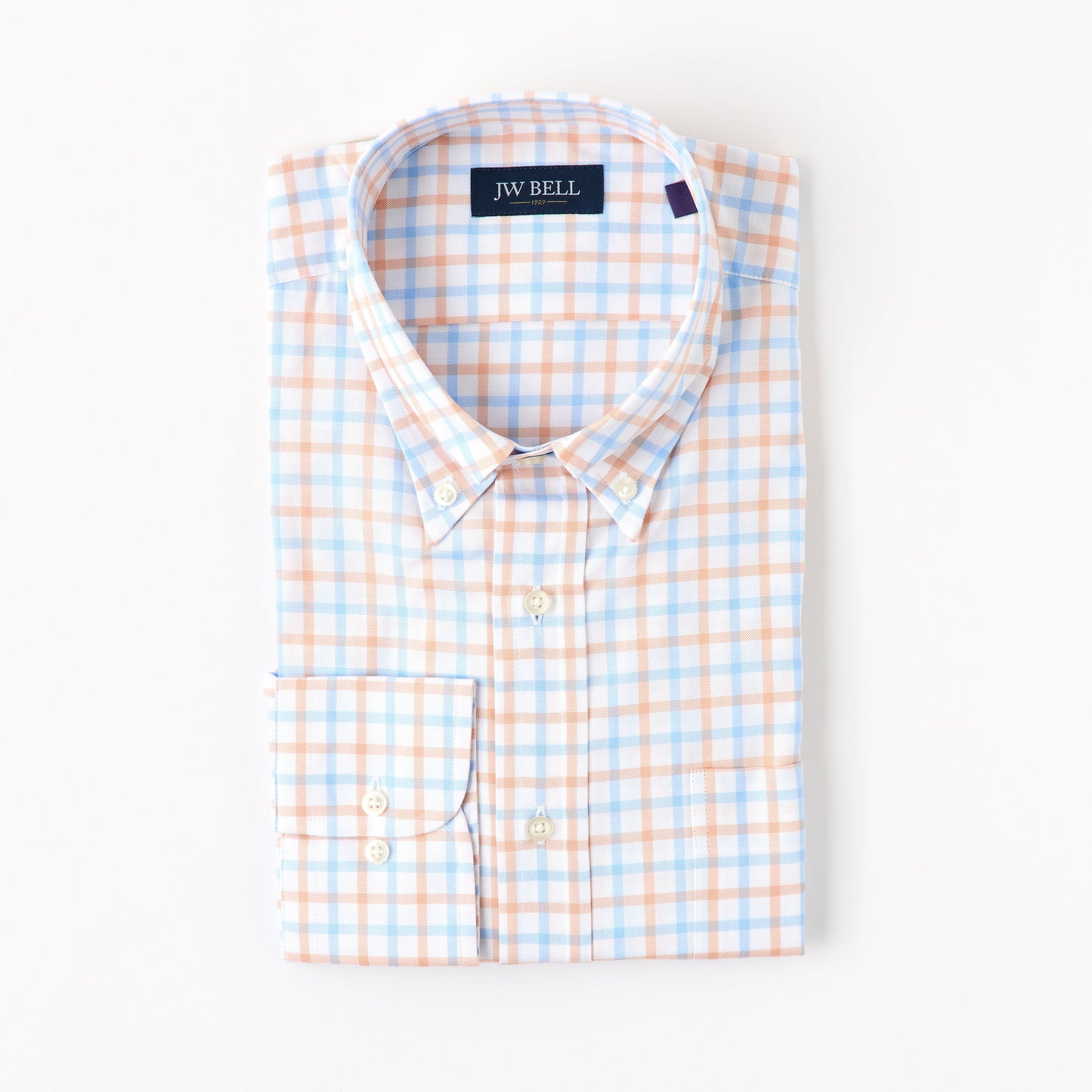1929 Luxe Cotton Long-Sleeve Sport Shirt Button Down Collar