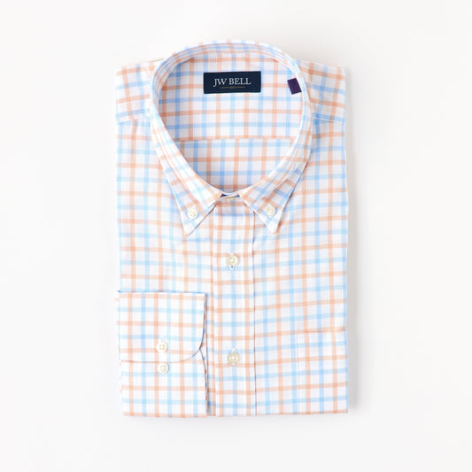 1929 Luxe Cotton Long-Sleeve Sport Shirt Button Down Collar