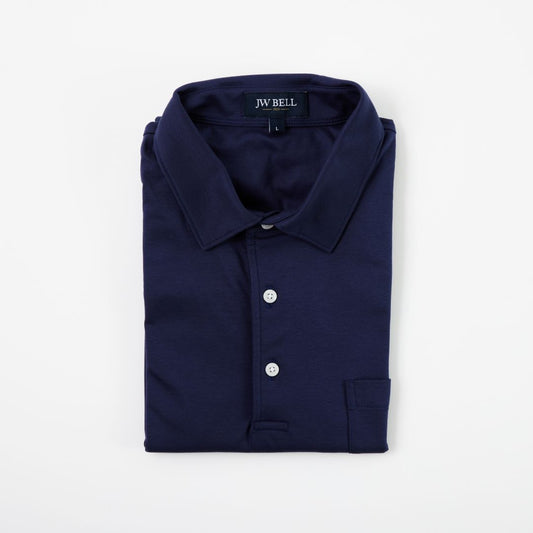 Long Sleeve Comfort Polo w/ Pocket