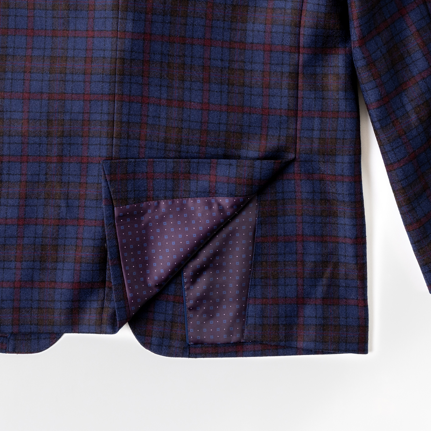 Navy and Red Plaid Sport Coat