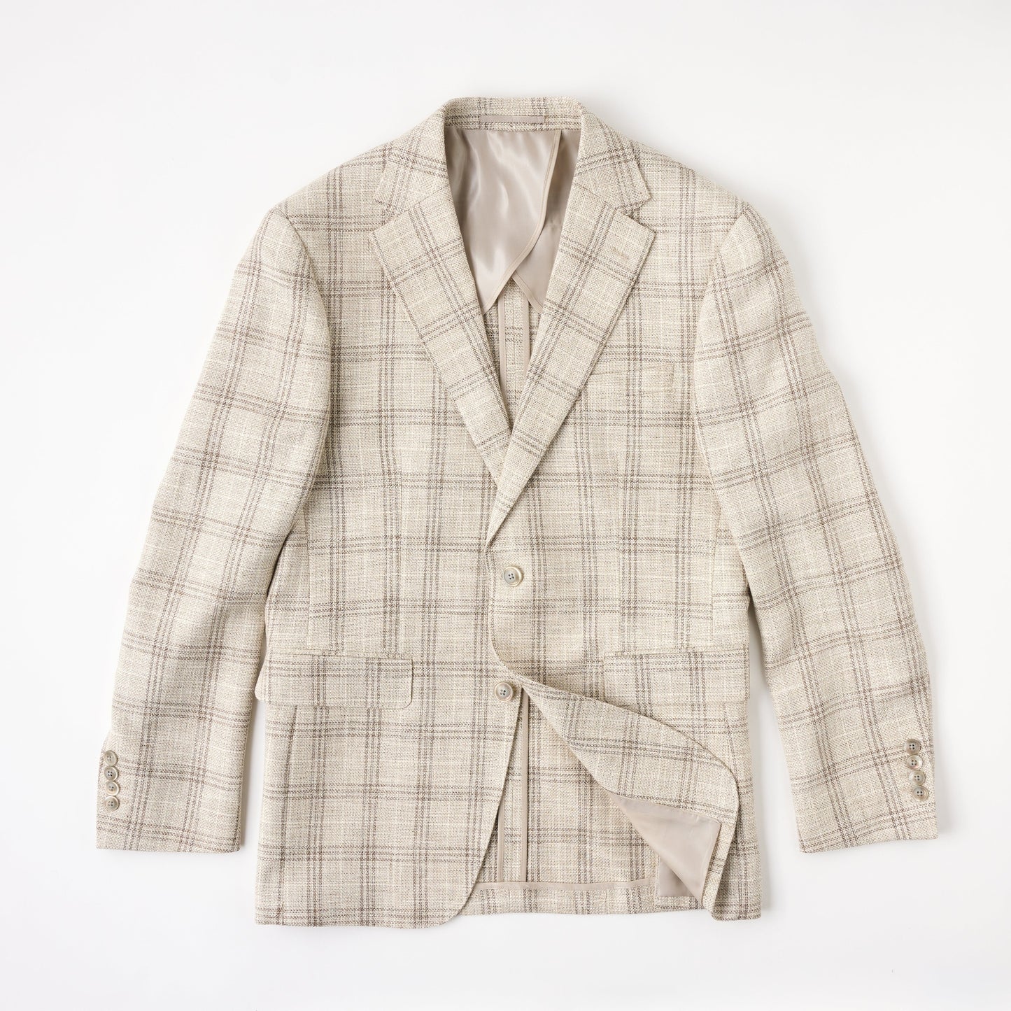 Guabello Oatmeal Plaid Sport Coat