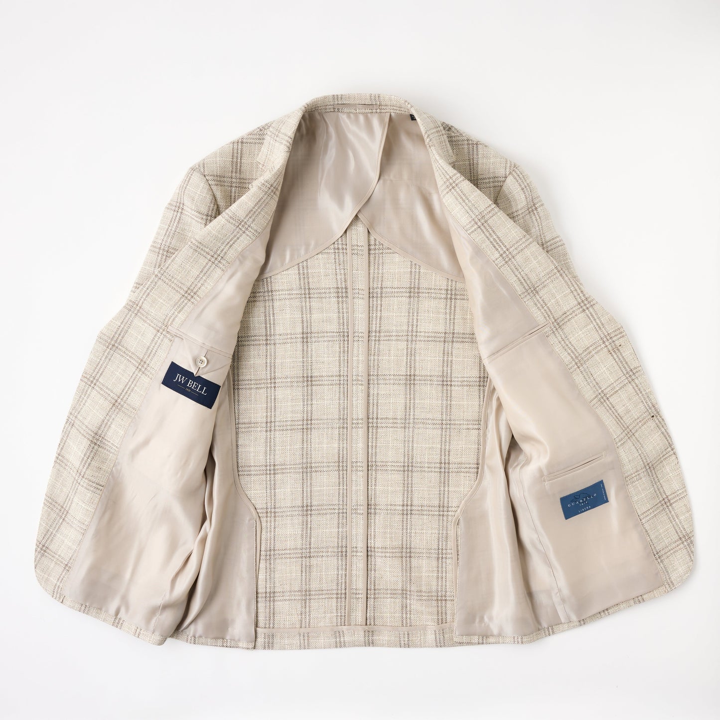 Guabello Oatmeal Plaid Sport Coat