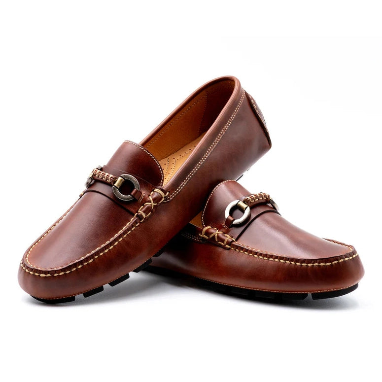 Old Row Saddle Leather Horse Bit Driving Loafers by Martin Dingman