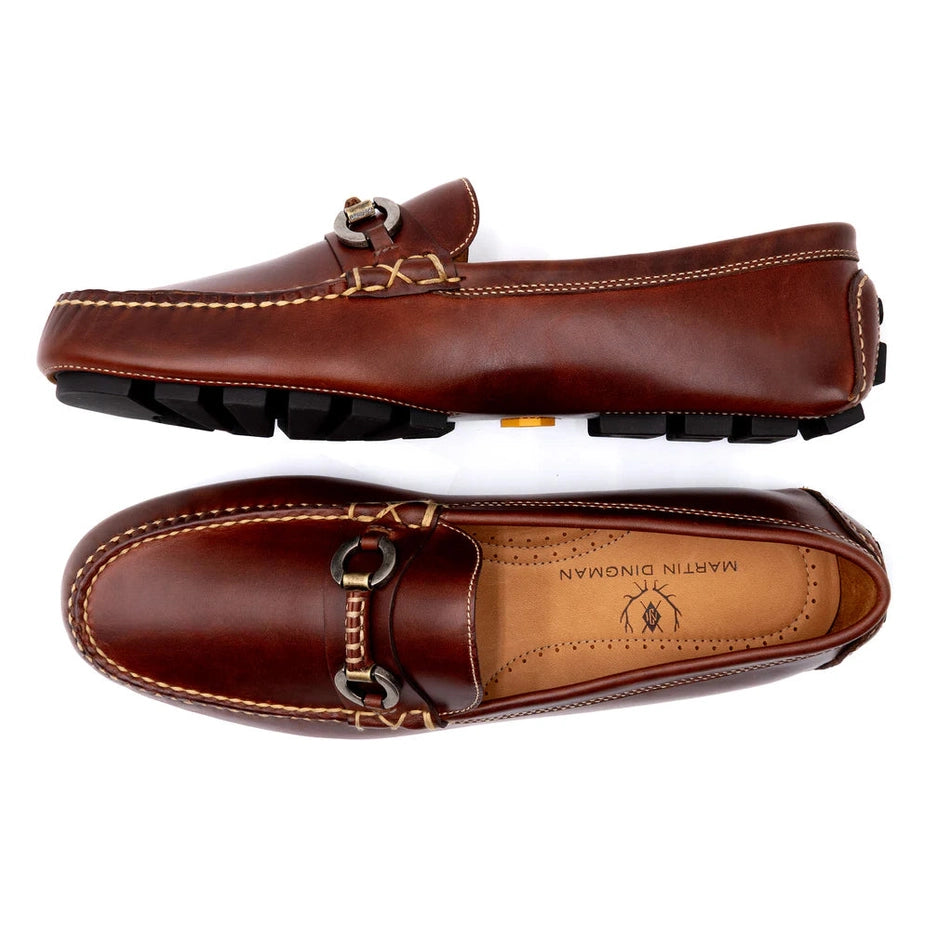 Old Row Saddle Leather Horse Bit Driving Loafers by Martin Dingman