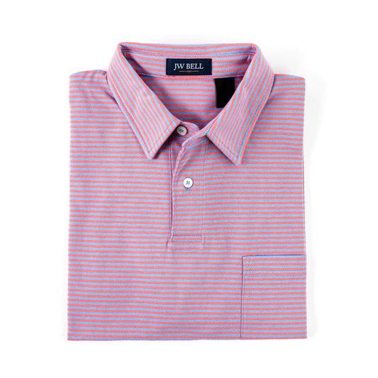 Ultra-Soft Striped Jersey Polo - 3 Colors Available