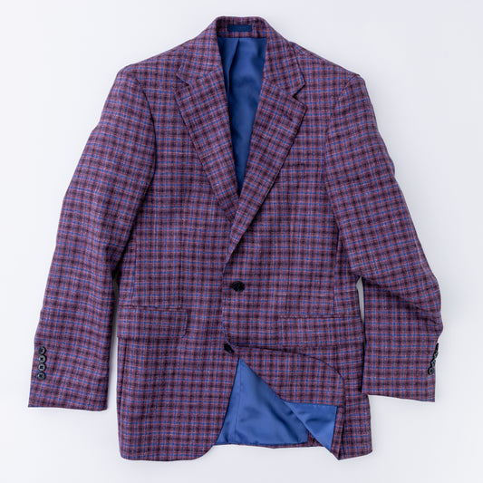 Salmon Check Wool, Linen & Silk Sport Coat