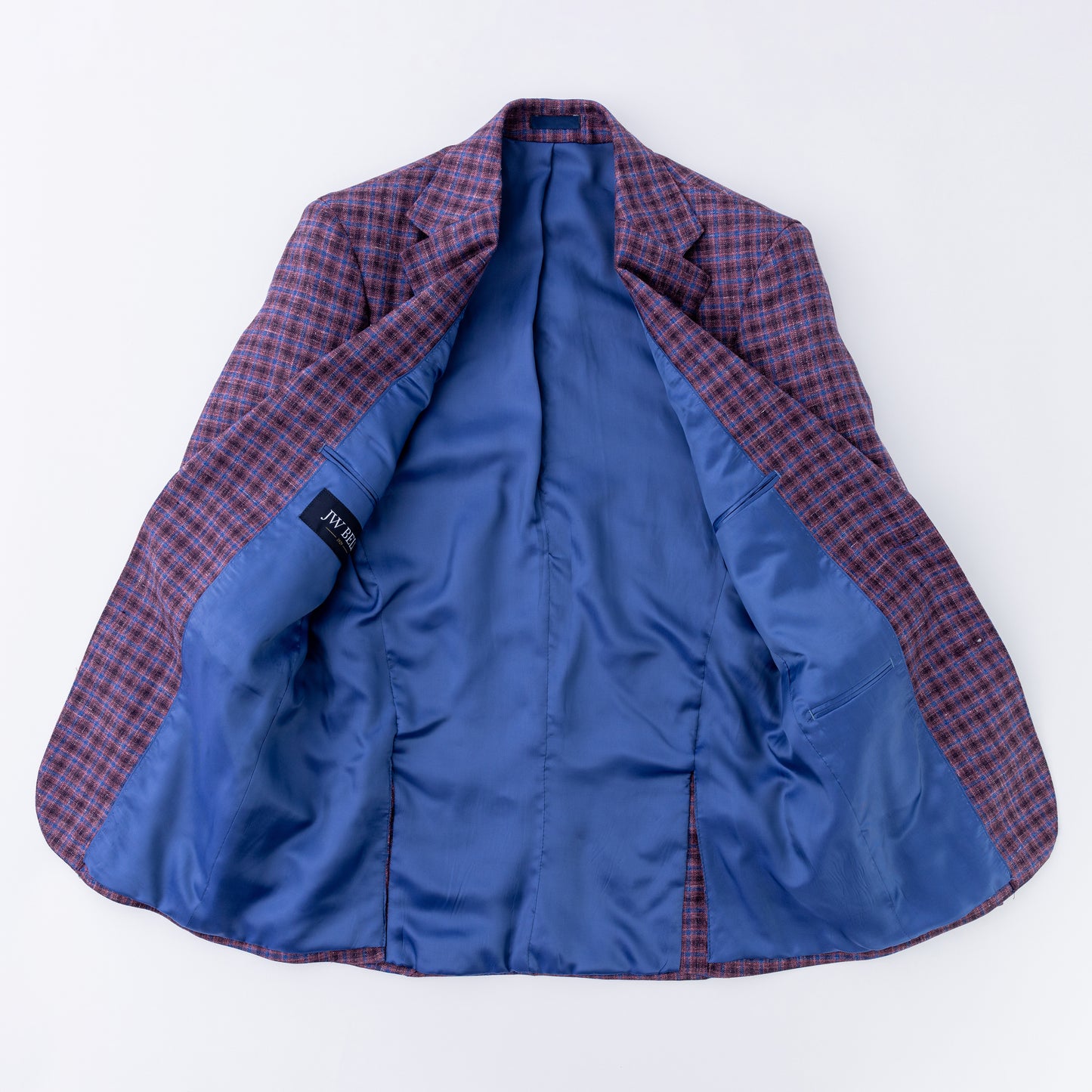 Wool-Linen-Silk Salmon Check Sport Coat