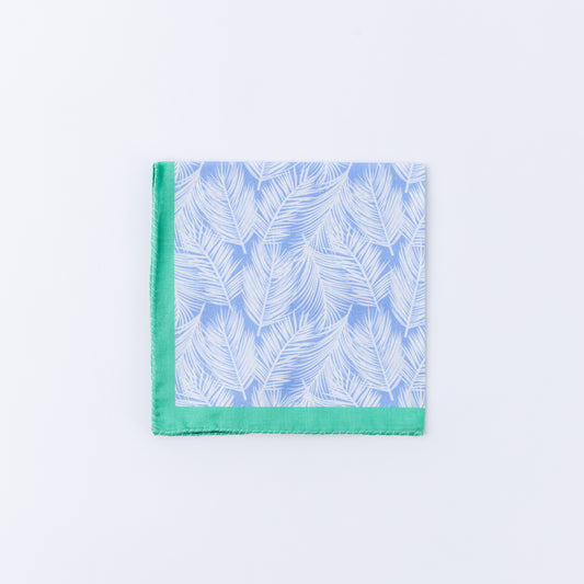 Blue Floral Pocket Square