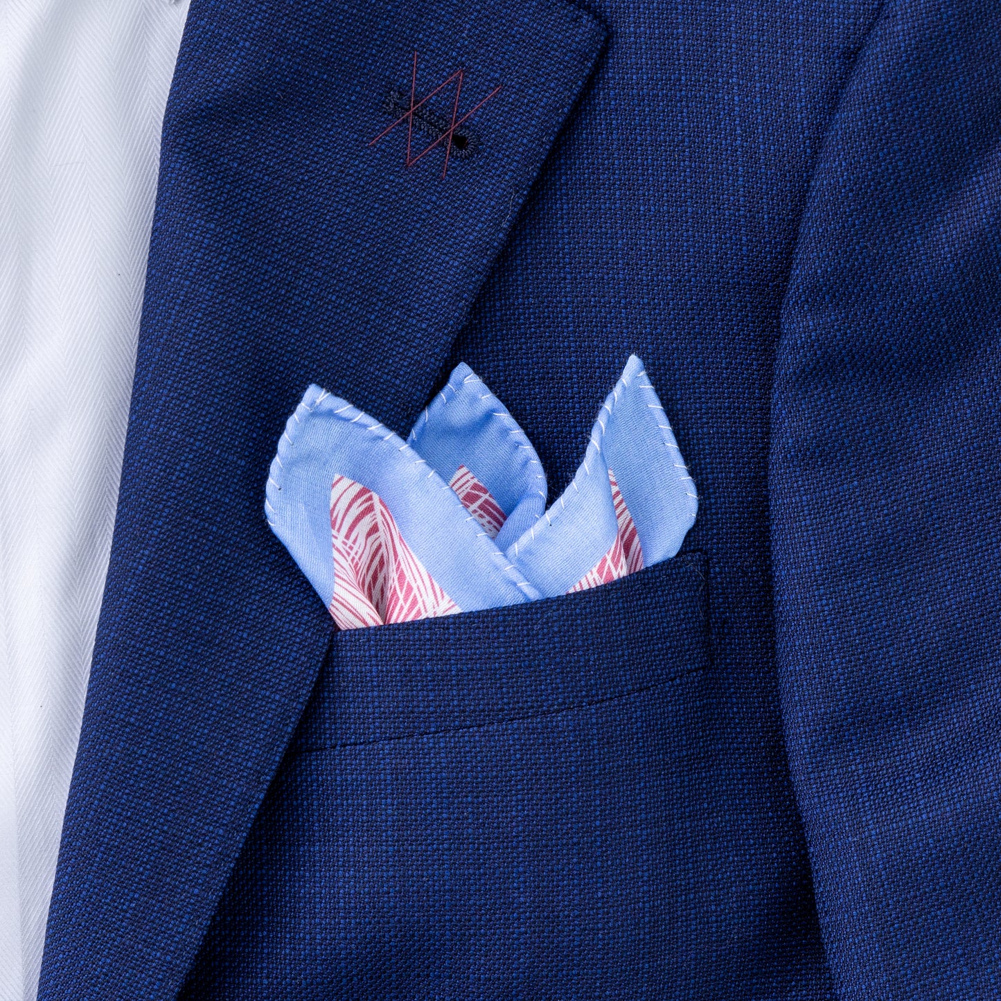 Pink Floral Pocket Square