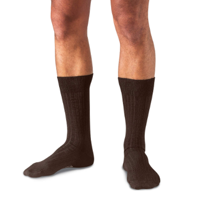 Boardroom Socks - Brown Merino Wool Mid Calf