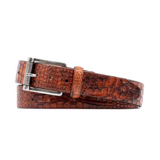 Briggs Vintage Alligator Grain Italian Leather Belt by Martin Dingman