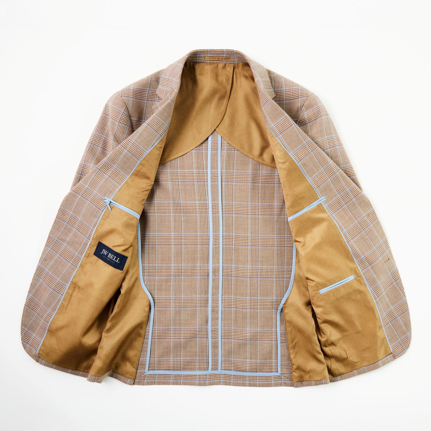 Tan Plaid Wool Sport Coat