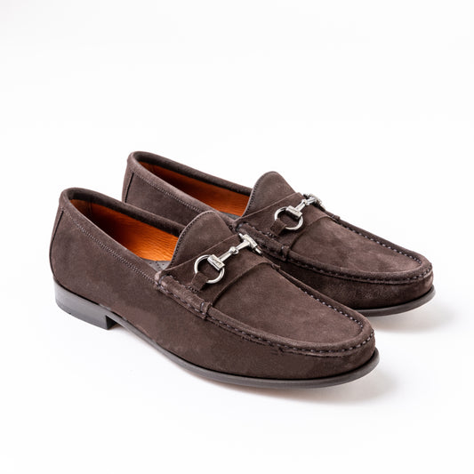Addison Dress Water Repellent Suede Leather Horse Bit Loafers by Martin Dingman