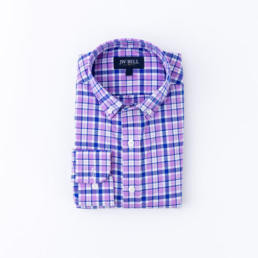 Cotton Stretch Long-Sleeve Sport Shirt